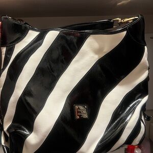 Dooney & Bourke Black and White Striped Women's Bag